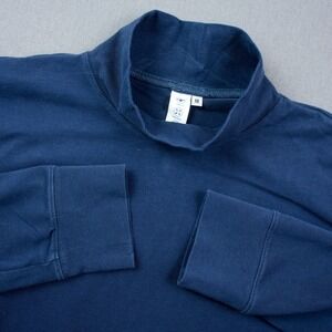 State & Liberty Athletic Fit Blue Long Sleeve Mock Neck Top M Moisture Wicking